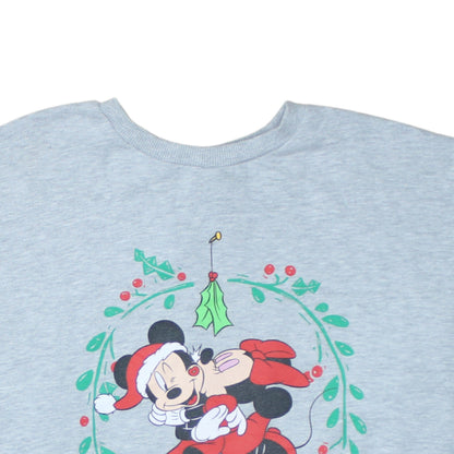 F&F Disney Women Grey Christmas Mickey Sweatshirt UK 14