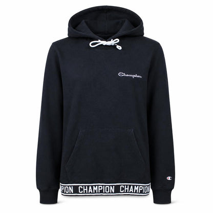 Champion Women's Black Large Pullover Hoodie with Logo Trim