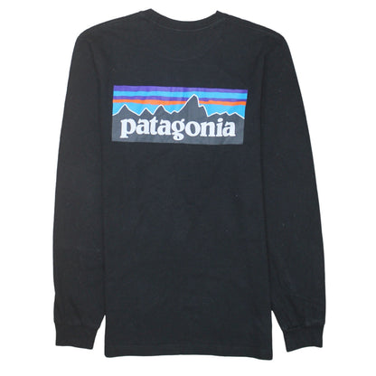 Patagonia Men's Black Long Sleeve Regular Fit Graphic T-Shirt XS