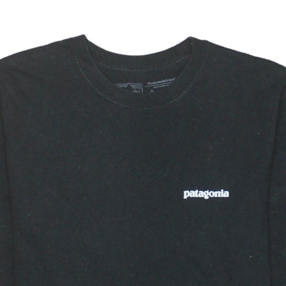 Patagonia Men's Black Long Sleeve Regular Fit Graphic T-Shirt XS