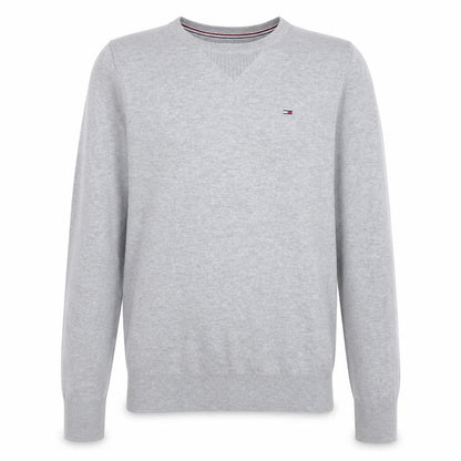 Tommy Hilfiger Men's Grey Cotton Crew Neck Pullover Jumper M