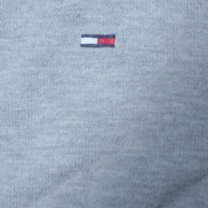 Tommy Hilfiger Men's Grey Cotton Crew Neck Pullover Jumper M