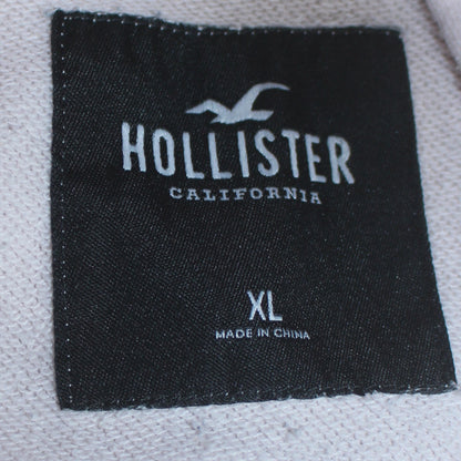 Hollister Womens Pink Hoodie XL Cotton Blend Graphic Print Pullover