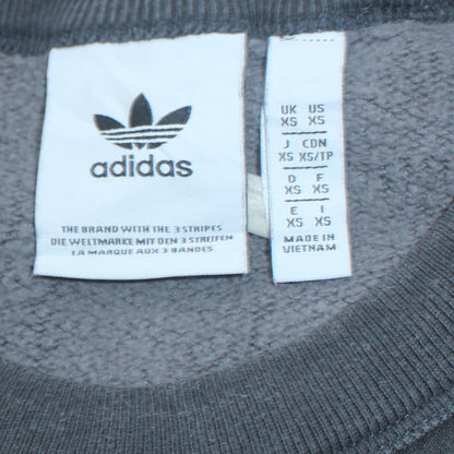 adidas Men's Grey Camouflage Crew Neck Pullover Sweatshirt XS