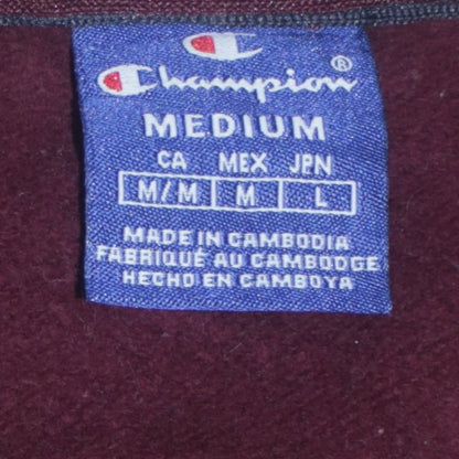 Champion Men's Grey & Maroon Logo Pullover Sweatshirt Size M