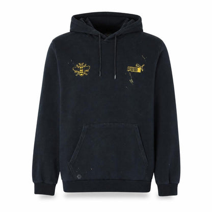 Puma Men's Black Bee Embroidered Pullover Hoodie Size M