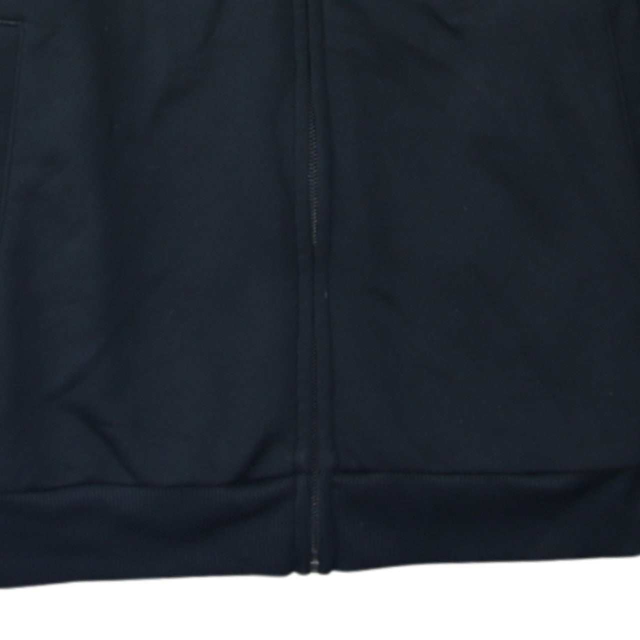 Adidas Women Black Full Zip Hoodie Small Logo Print Casual Sportswear