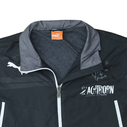 Puma Men's Black 2XL Track Jacket Lightweight Full Zip Sportswear