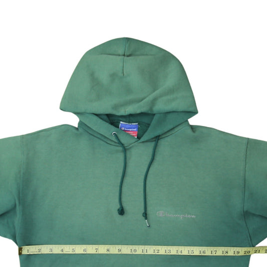 Champion Men's Green Pullover Hoodie M Regular Fit Fleece Sweatshirt