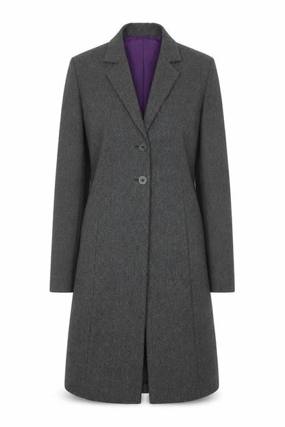 Essentials Women's Grey Size 12 Long Tailored Suit Jacket