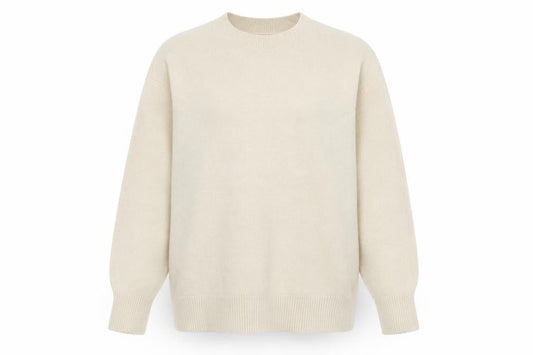 ASOS Women's Beige Crew Neck Long Sleeve Pullover Jumper Size L