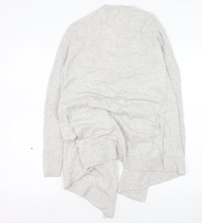 The White Company Women’s Grey Cardigan Size 12 Merino Wool Cotton Blend