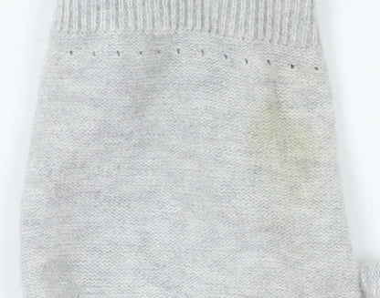 White Stuff Women's Grey Size 12 Cotton Open Cardigan