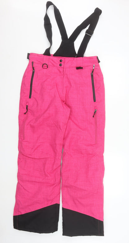 Crane Women's Pink Waterproof Insulated Snow Ski Pants M