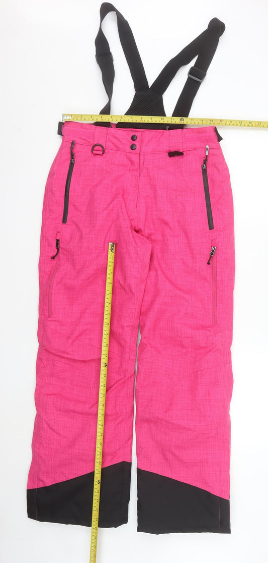 Crane Women's Pink Waterproof Insulated Snow Ski Pants M