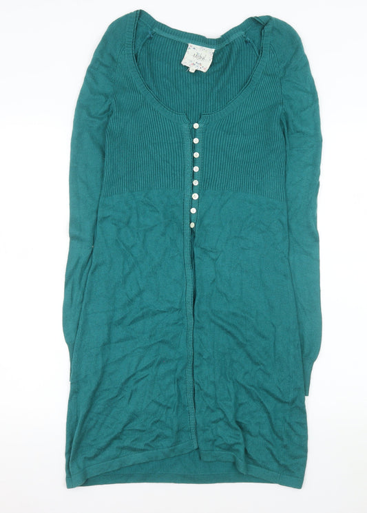 Mistral Women’s Green Knit Button Sweater Dress Size 10