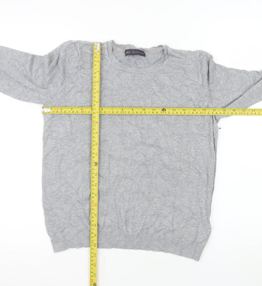 Marks and Spencer Women's Grey Long Sleeve Knit Top Size 12