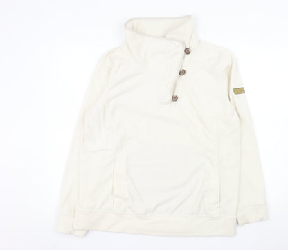Berghaus Women Ivory 18 Pullover Fleece Sweatshirt Button Neck