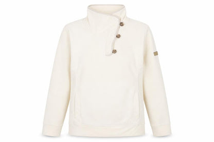 Berghaus Women Ivory 18 Pullover Fleece Sweatshirt Button Neck