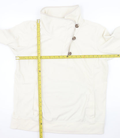 Berghaus Women Ivory 18 Pullover Fleece Sweatshirt Button Neck