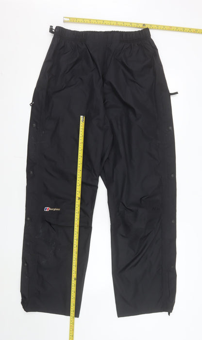 Berghaus Men’s Black Rain Trousers L Waterproof Nylon Outdoor