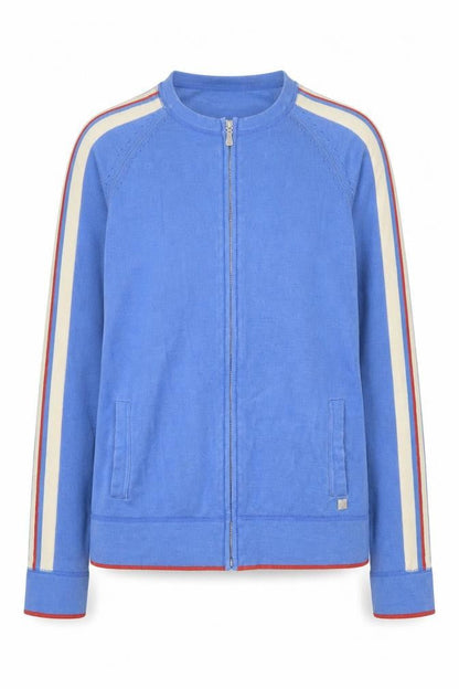 Ted Baker Women's Blue Silk Blend Zip Jacket Size 12