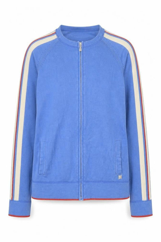 Ted Baker Women's Blue Silk Blend Zip Jacket Size 12