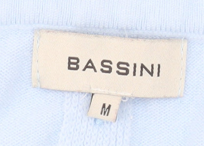 Bassini Women’s Blue Acrylic Long Sleeve Crew Neck Knit Top Size M