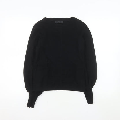 Marks and Spencer Autograph Women's Black Wool Blend Crew Neck Jumper Size 8