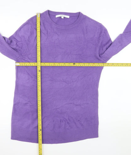 Vida Vi Womens Purple Knit Long Sleeve Pullover Jumper Size M