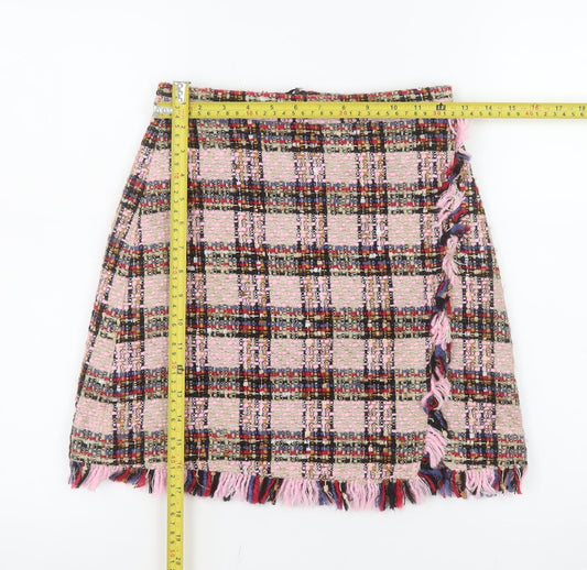 Marks and Spencer Women Multicoloured Tweed A-Line Skirt Size 6