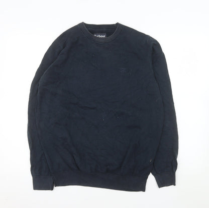Barbour Mens Blue Cotton Crew Neck Pullover Jumper M