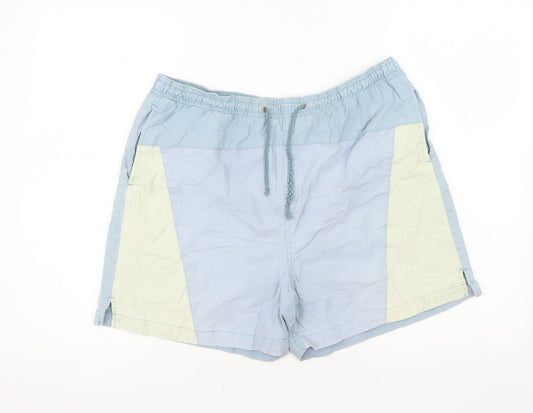 D'Amigo Men's Multicoloured Cotton Drawstring Shorts Size L