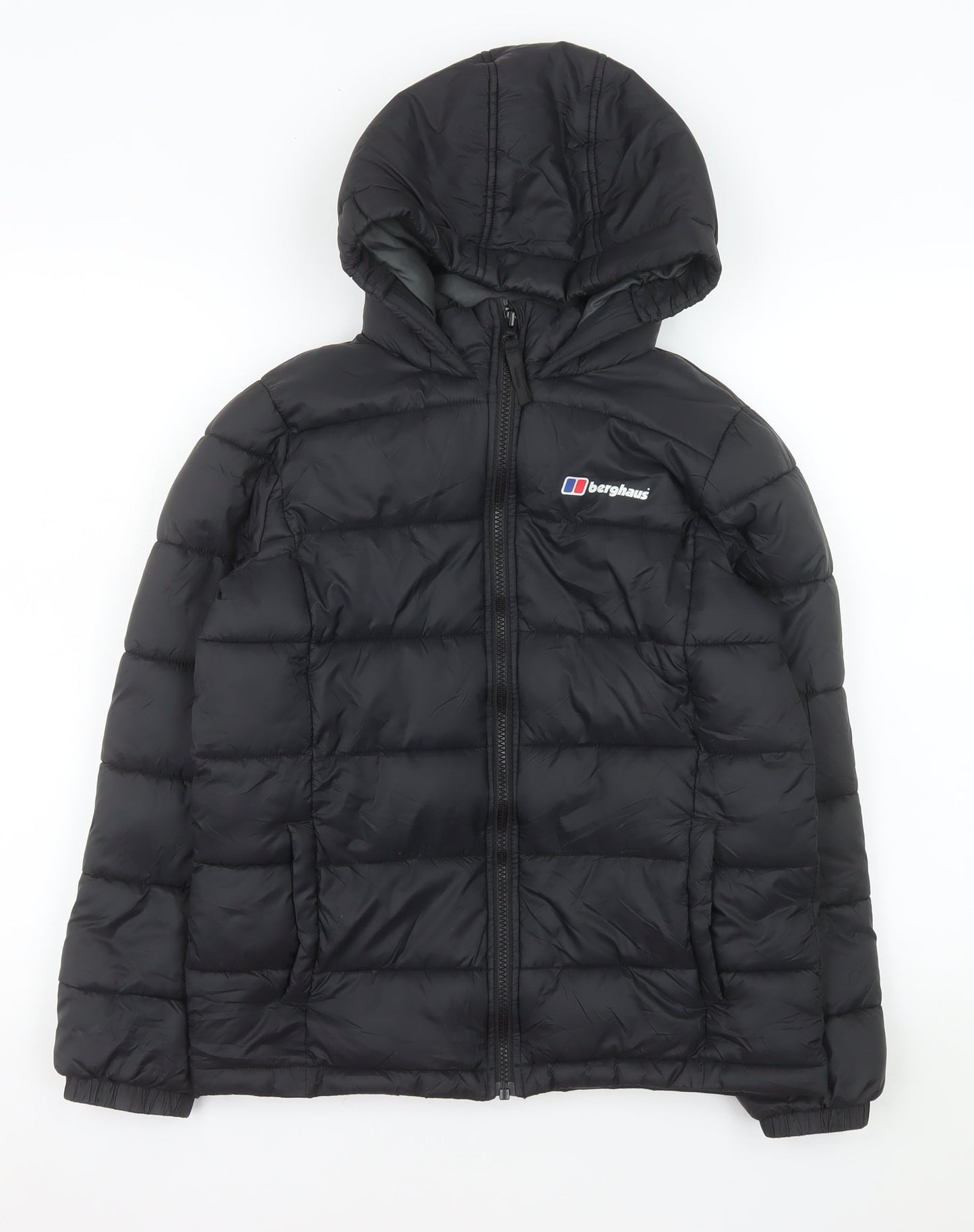 Berghaus Boys Black Hooded Puffer Jacket 11-12 Years Insulated Zip Coat