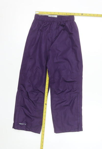 Mountain Warehouse Girls Purple 7-8 Years Waterproof Rain Trousers