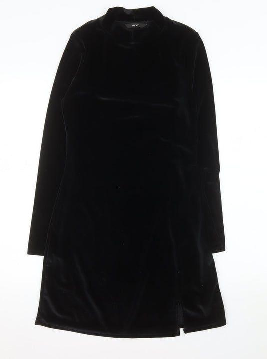 Next Women’s Black Velvet Sheath Dress Size 8 Party Evening