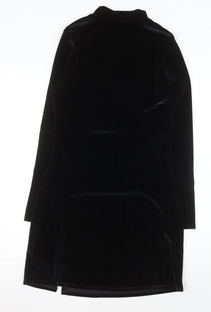 Next Women’s Black Velvet Sheath Dress Size 8 Party Evening