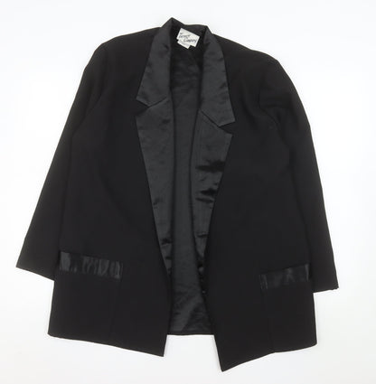 Three's Company Women's Black Size 12 Tuxedo Blazer Jacket