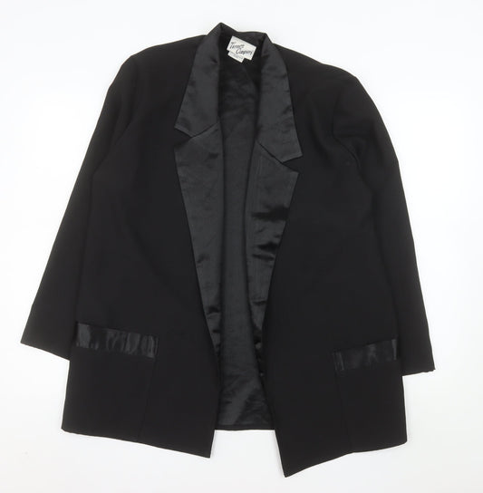 Three's Company Women's Black Size 12 Tuxedo Blazer Jacket