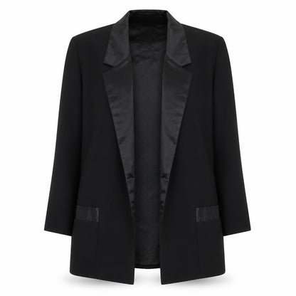 Three's Company Women's Black Size 12 Tuxedo Blazer Jacket