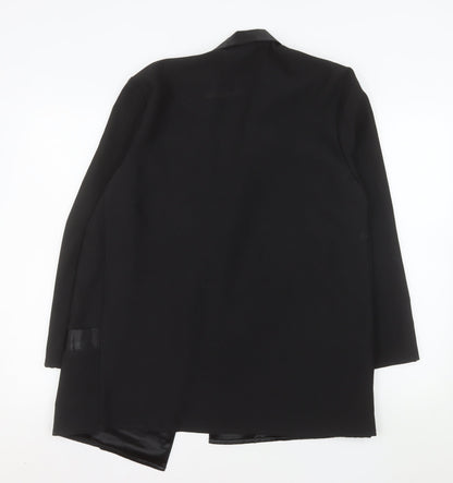 Three's Company Women's Black Size 12 Tuxedo Blazer Jacket