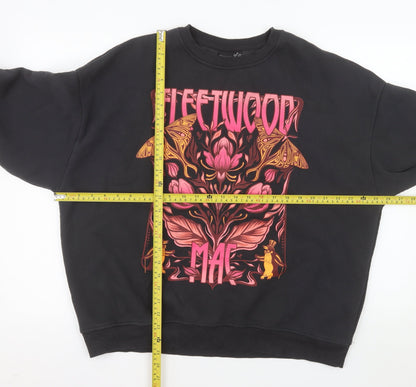 Primark Women’s Black Fleetwood Mac Graphic Pullover Sweatshirt Size 12/14