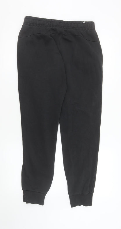 Puma Men's Black Jogger Sweatpants M Regular Fit Cotton Blend
