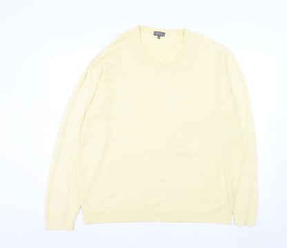Wolsey Men’s Beige 2XL V-Neck Acrylic Pullover Jumper