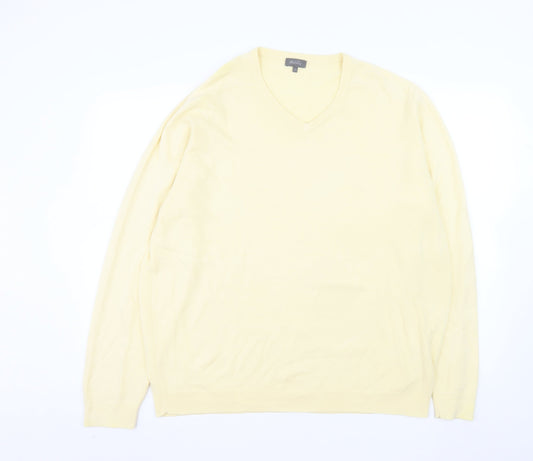Wolsey Men’s Beige 2XL V-Neck Acrylic Pullover Jumper