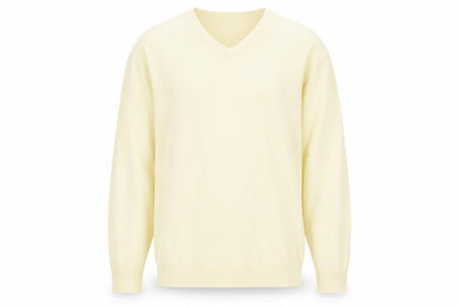 Wolsey Men’s Beige 2XL V-Neck Acrylic Pullover Jumper