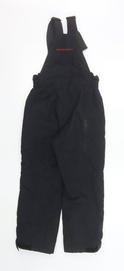 White Rock Boys Black Age 10 Waterproof Lined Ski Dungarees Snow Pants