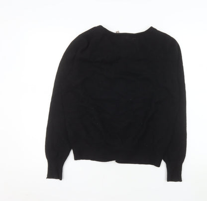 TU Women’s Black Cashmere Cardigan Size 18 Crew Neck Long Sleeve