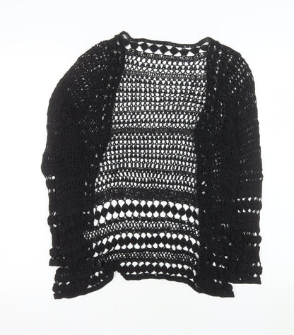Wallis Women’s Black Crochet Open Knit Cardigan M