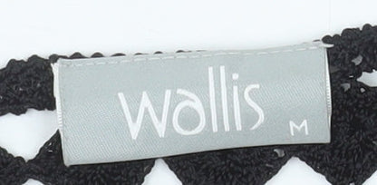 Wallis Women’s Black Crochet Open Knit Cardigan M